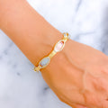 Iconic Oval Accented 22k Gold Vivid Bangle