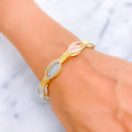 Iconic Oval Accented 22k Gold Vivid Bangle