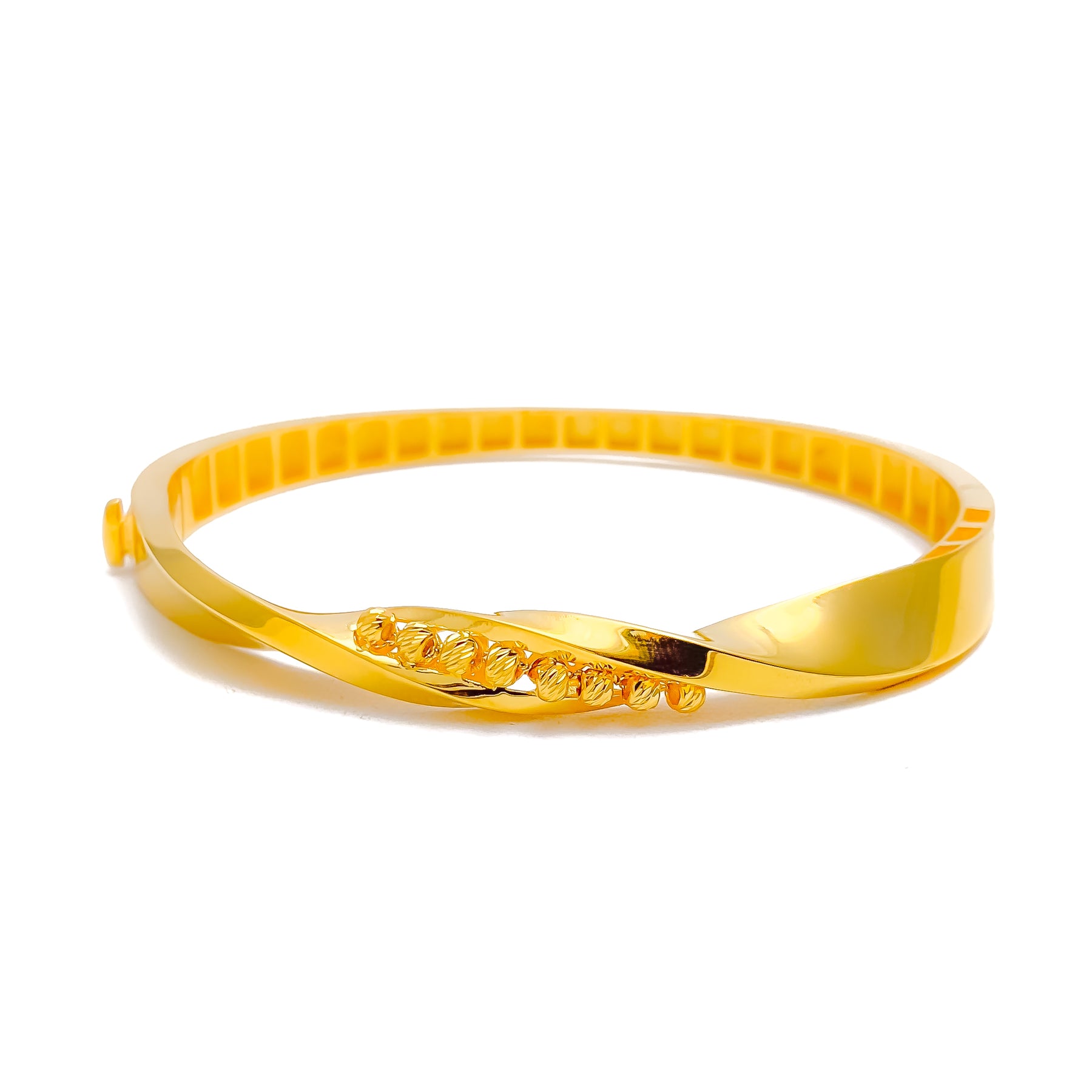 Flowing Leaf 22k Gold Bangle Bracelet – Andaaz Jewelers