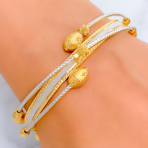 Trendy Dynamic 22k Gold Alluring Bangle