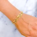 Modest Blooming Flower 22k Gold Bangle