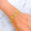 Modest Blooming Flower 22k Gold Bangle