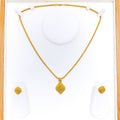Traditional Multi-Bead 22k Gold Pendant Set 
