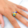 Unique Artistic Evil Eye 21k Gold Ring