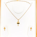 lovely-shimmering-22k-gold-cz-pendant-set