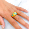 Trendy Distinct Evil Eye 21k Gold Ring