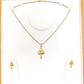 stunning-graceful-22k-gold-cz-pendant-set