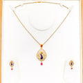 iconic-distinct-22k-gold-cz-pendant-set