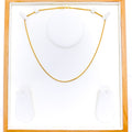 Thin Fancy Wheat Fox 22K Gold Chain 
