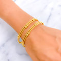 Beadwork Attractive 22k Gold Bangle Pair