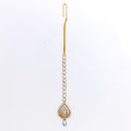 Dazzling Open Drop 22k Gold CZ Tikka 