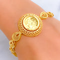 Flawless Filigree 21k Gold Drop Bracelet