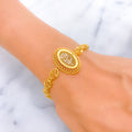 Captivating Netted Oval 21k Gold Bracelet