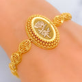 Captivating Netted Oval 21k Gold Bracelet