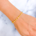 Graceful Jazzy 22k Gold Black Bead Bracelet