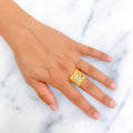 Royal Classic 21k Gold Enameled Ring