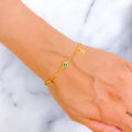 Chic Upscale Star 21k Gold Bracelet