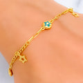 Chic Upscale Star 21k Gold Bracelet