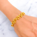 Bespoke Golden 22k Gold Orb Flexi Bangle Bracelet