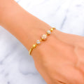 Dazzling Vibrant 22k Gold Orb Flexi Bangle Bracelet