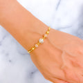 Impeccable Evergreen 22k Gold Orb Flexi Bangle Bracelet