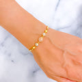 Lavish Twinkling 22k Gold Orb Flexi Bangle Bracelet