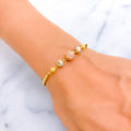 Lavish Twinkling 22k Gold Orb Flexi Bangle Bracelet