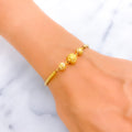 Shimmering Star 22k Gold Orb Flexi Bangle Bracelet