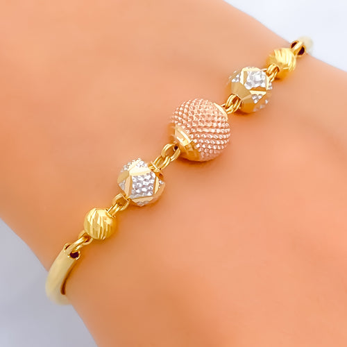 Luminous Signature 22k Gold Orb Flexi Bangle Bracelet