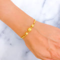 Luxurious Alluring 22k Gold Orb Flexi Bangle Bracelet