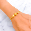 Luxurious Alluring 22k Gold Orb Flexi Bangle Bracelet