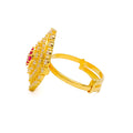 Fascinating Marquise 22k Gold CZ Ring 