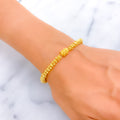 Eclectic Leaf Accented 22k Gold Bracelet 