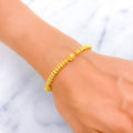 Captivating Iridescent 22k Gold Beaded Bracelet 