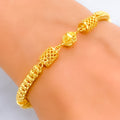 Decadent Netted Barrel 22k Gold Bracelet 