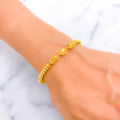 Decadent Netted Barrel 22k Gold Bracelet 