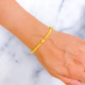 Refined Glamorous 22k Gold Beaded Bracelet 