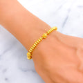 Refined Glamorous 22k Gold Beaded Bracelet 