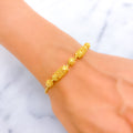 Impeccable Embellished 22k Gold Barrel Bracelet 