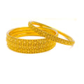 Traditional Dotted Flower 22k Gold Bangles