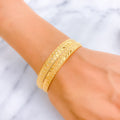 Charming Engraved 22k Gold Bangle Pair