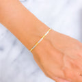 Two-Tone Chic 22k Gold Bangle