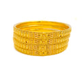 Gorgeous Graceful Floral 22k Gold Bangles