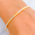 Two-Tone Chic 22k Gold Bangle