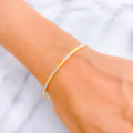 Two-Tone Chic 22k Gold Bangle