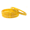 Gorgeous Graceful Floral 22k Gold Bangles