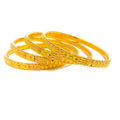 Gorgeous Graceful Floral 22k Gold Bangles