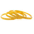 Intricate Shimmering 22k Gold Bangles 