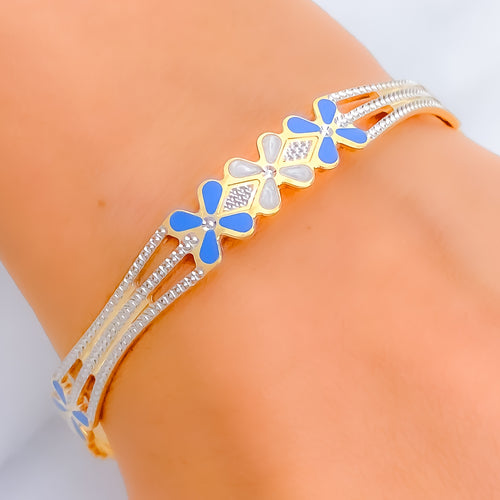 Brilliant Colorful 22k Gold Bangle