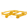 Luxurious Intricate 22k Gold Pipe Bangles